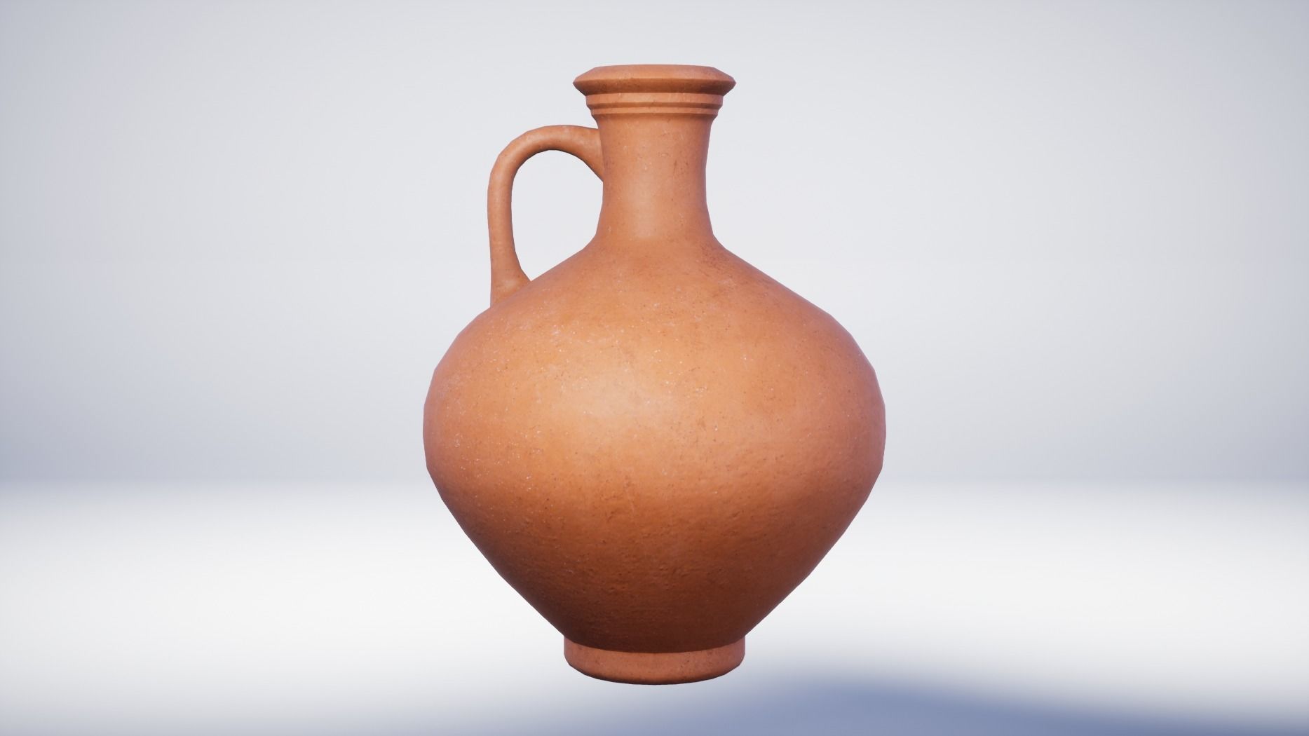 Roman Terracotta Flagons - 2 Variations Low-poly 3D model_1