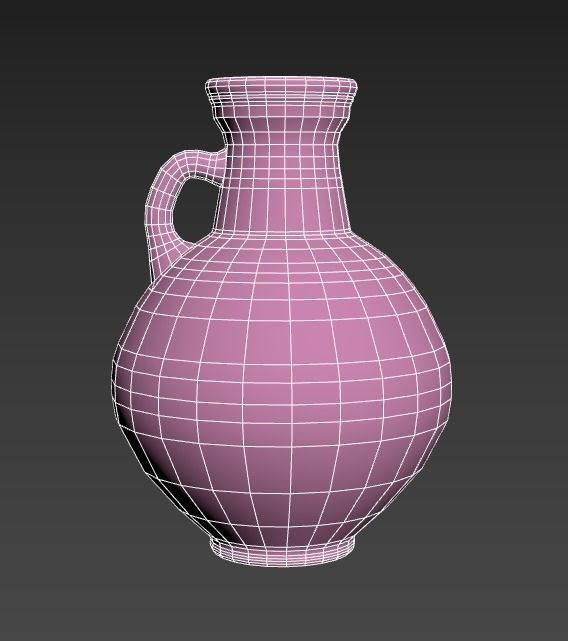 Roman Terracotta Flagons - 2 Variations Low-poly 3D model_7