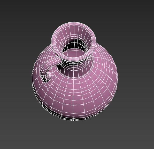 Roman Terracotta Flagons - 2 Variations Low-poly 3D model_8