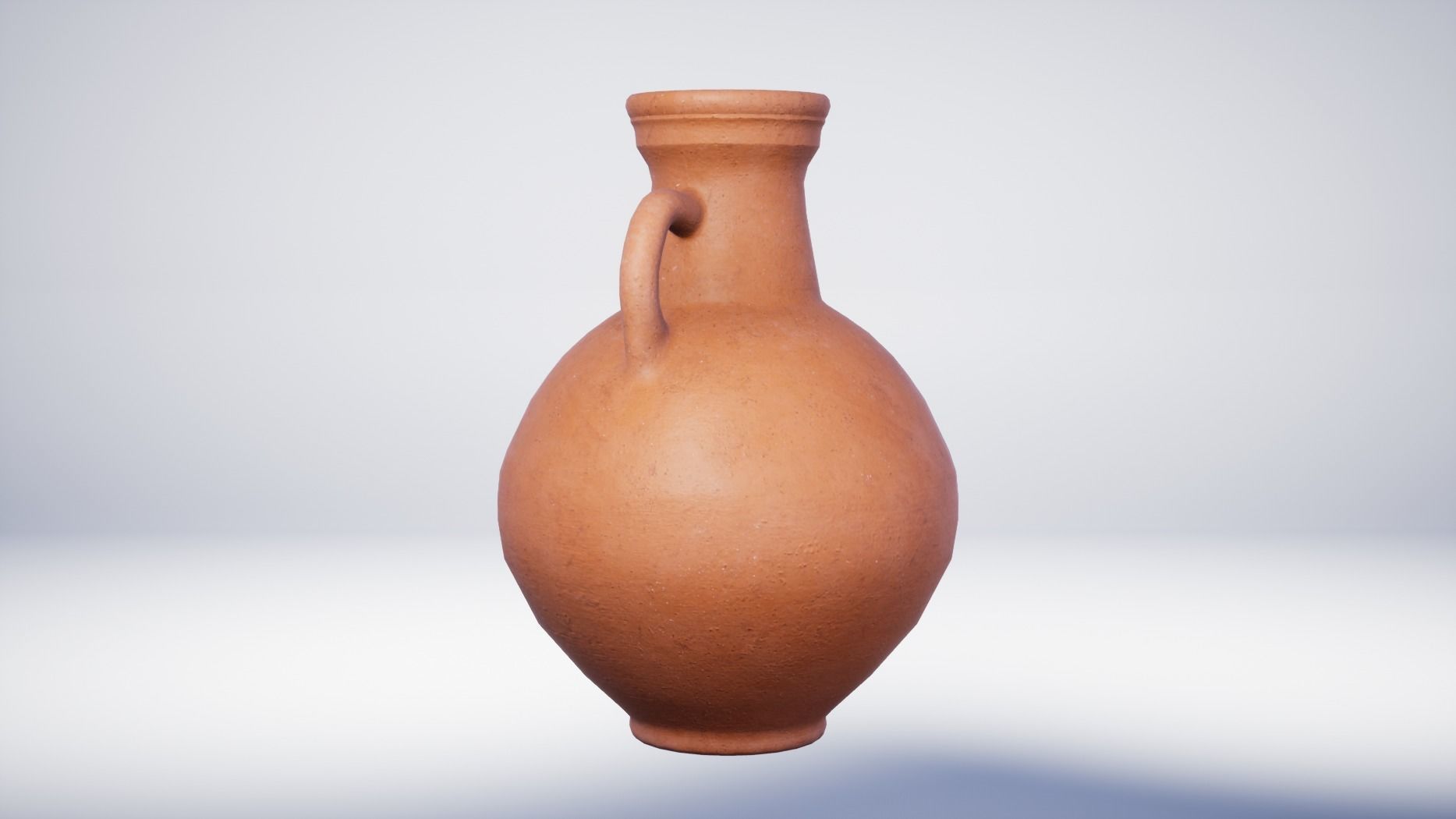 Roman Terracotta Flagons - 2 Variations Low-poly 3D model_4