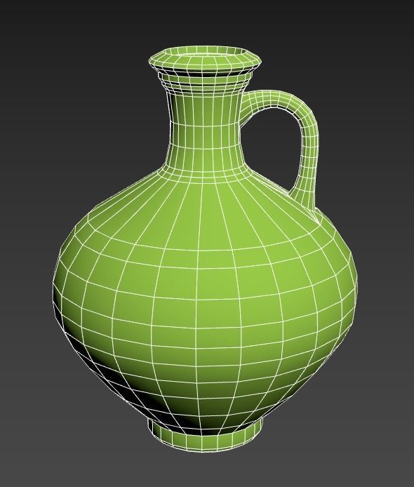 Roman Terracotta Flagons - 2 Variations Low-poly 3D model_5