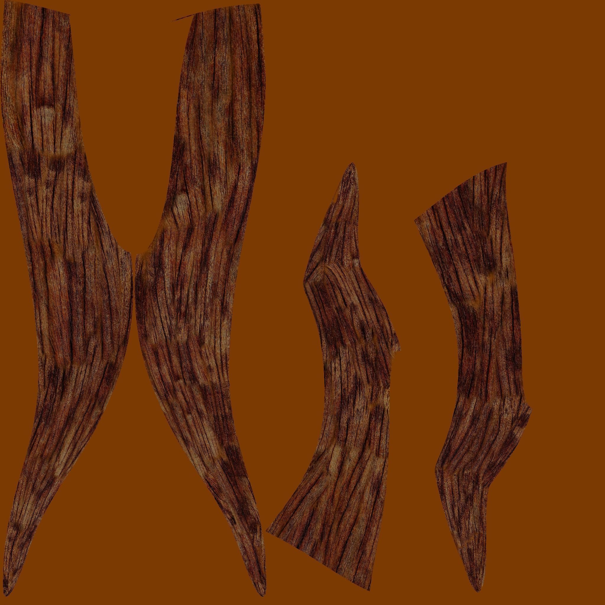 Shaman cartoon character with horns and spear 3D model_10