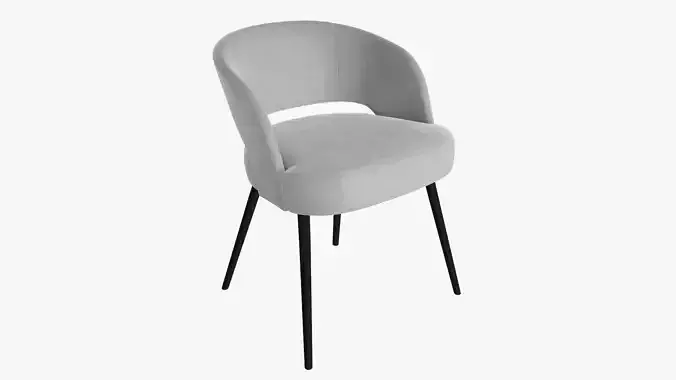 Chair modern upholstered 01