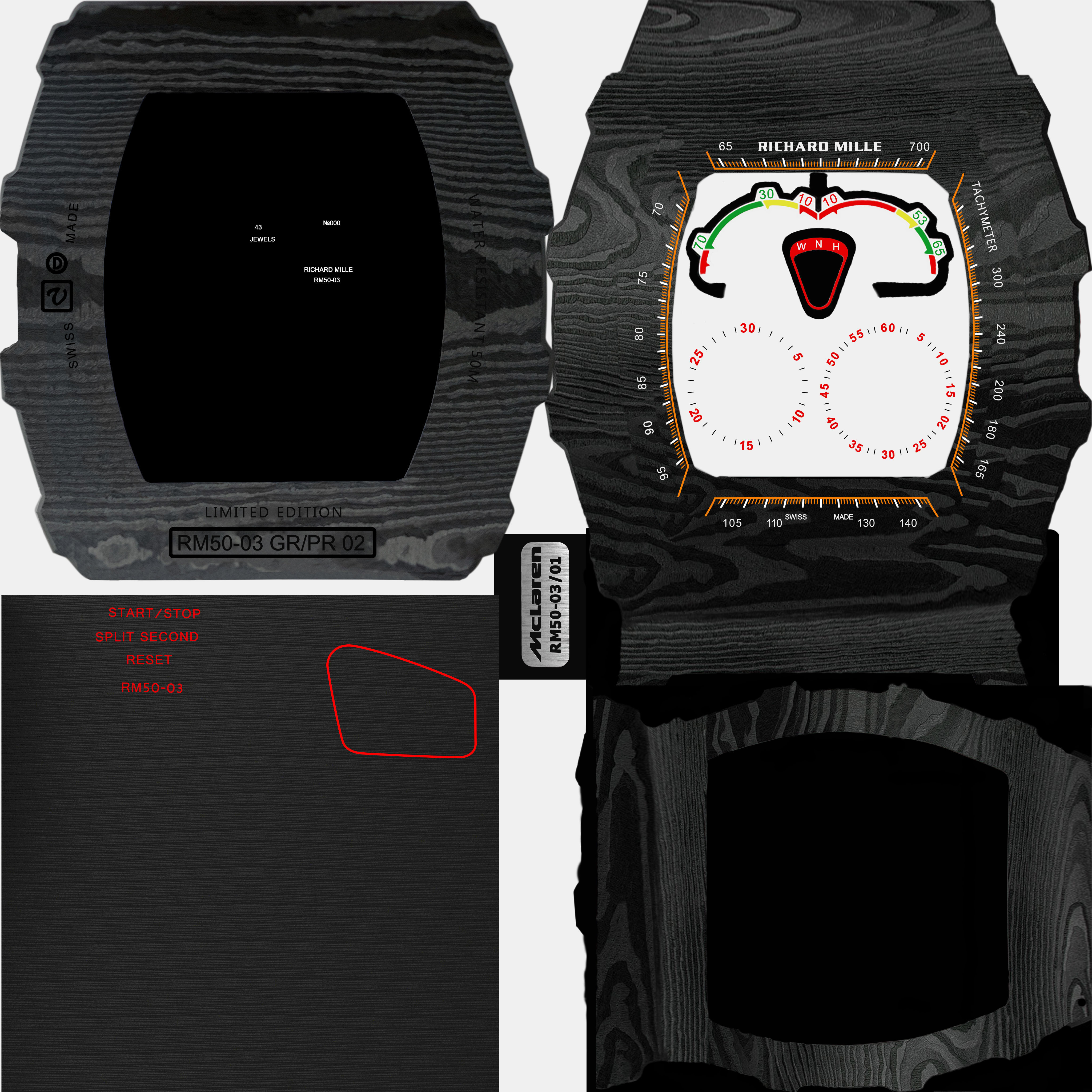 Richard Mille RM 50-03 Low-poly 3D model_6