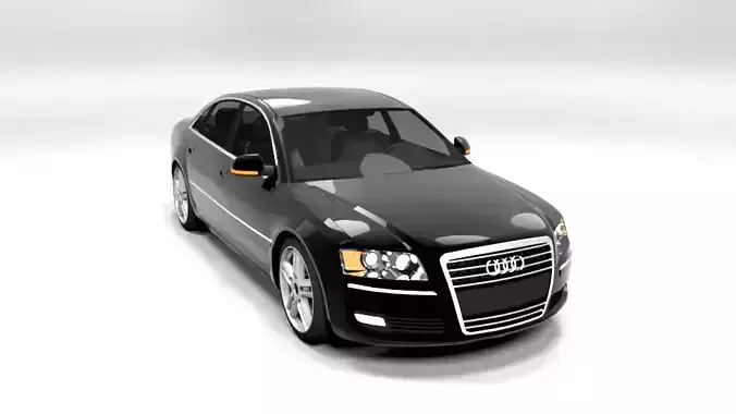 AUDI A8 2008 LOWPOLY Low-poly 3D model
