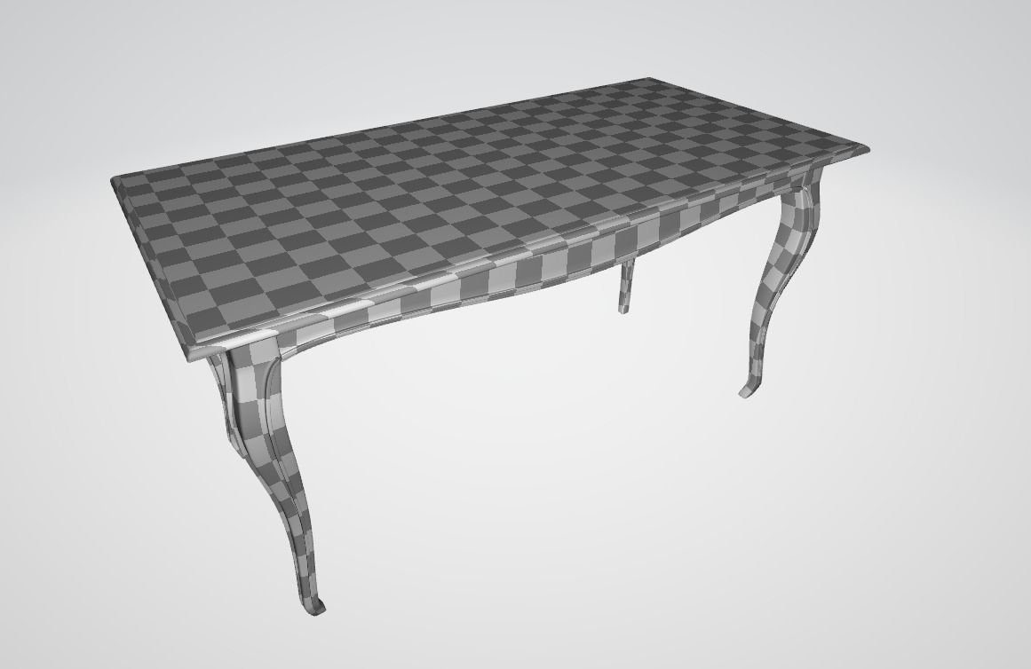 Table 3D model console Low-poly 3D model_8