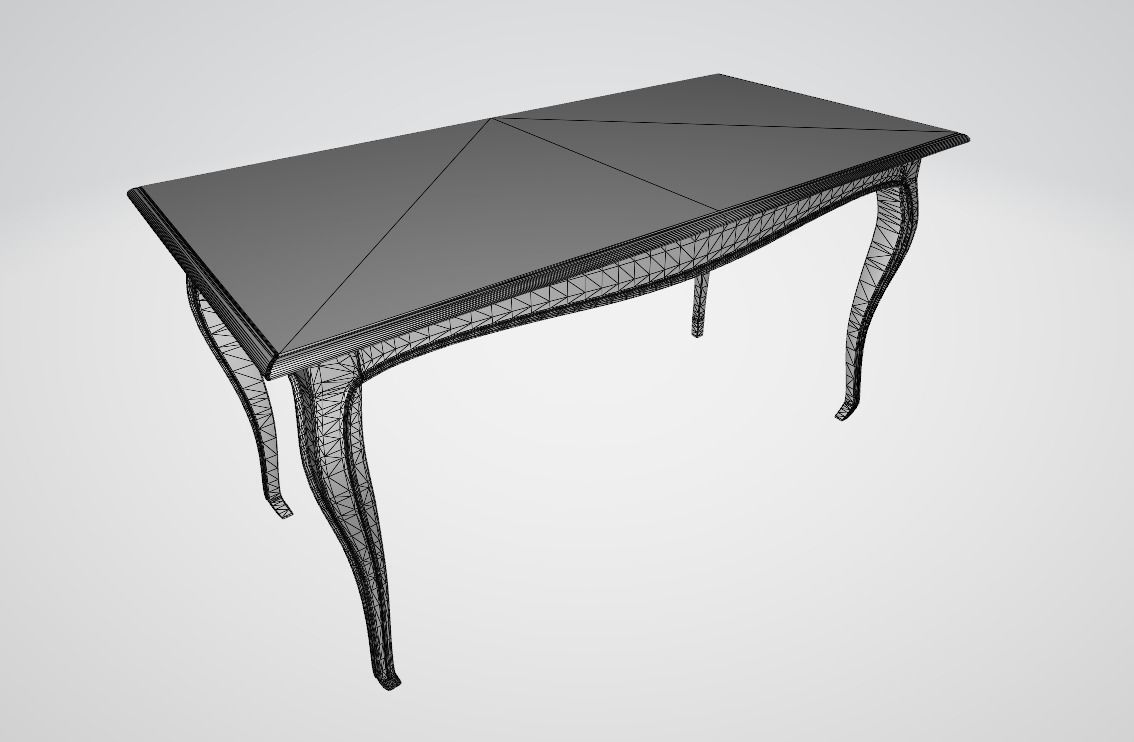Table 3D model console Low-poly 3D model_7