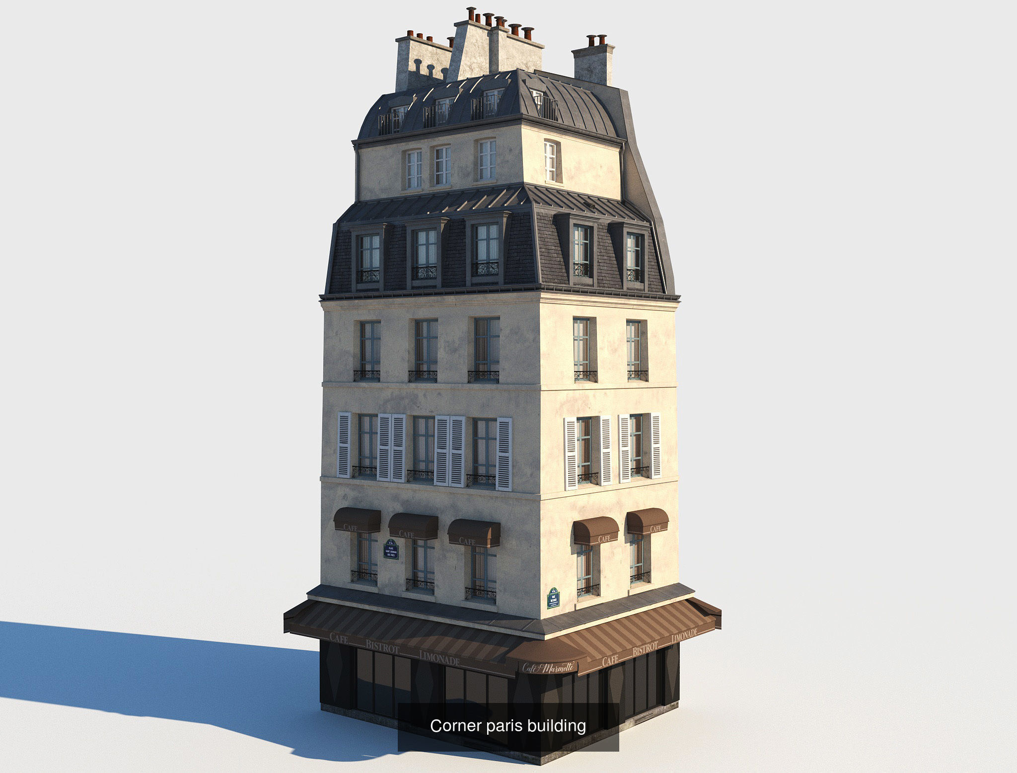 Parisian buildings 3D Model Collection_7