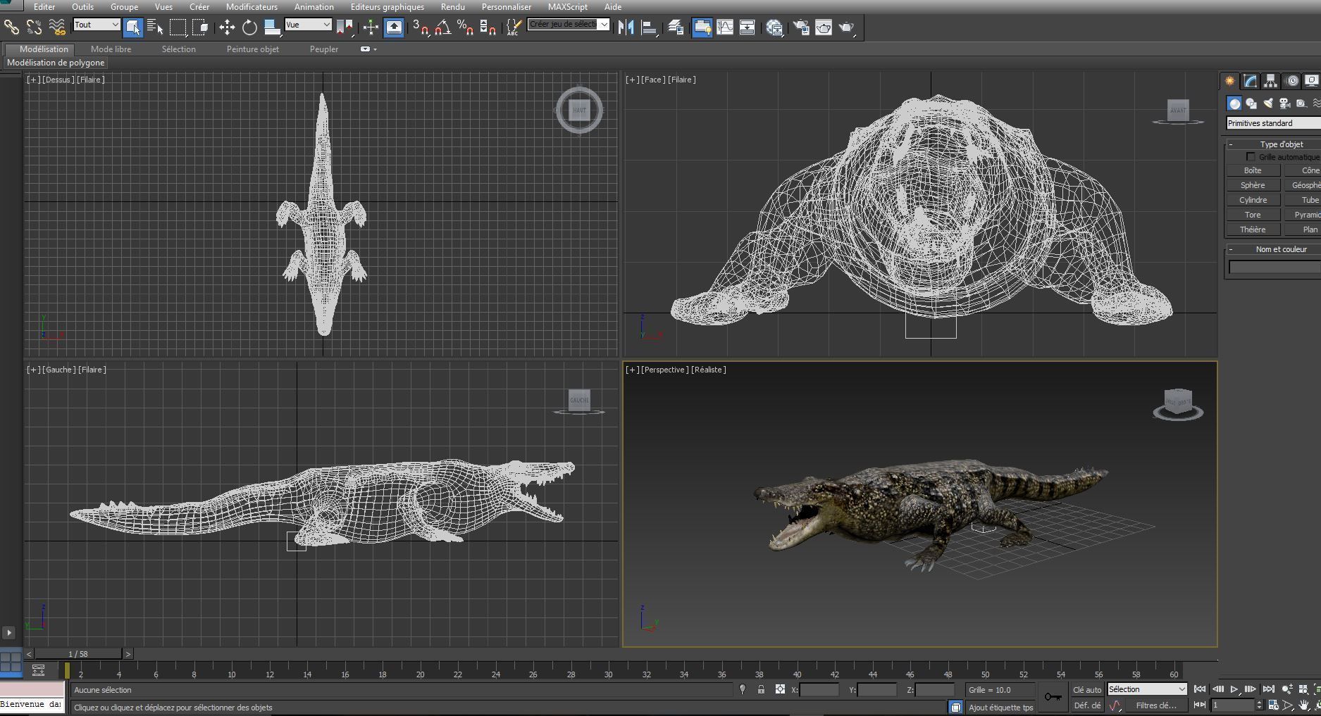 3D Model crocodile alligator  Low-poly 3D model_15