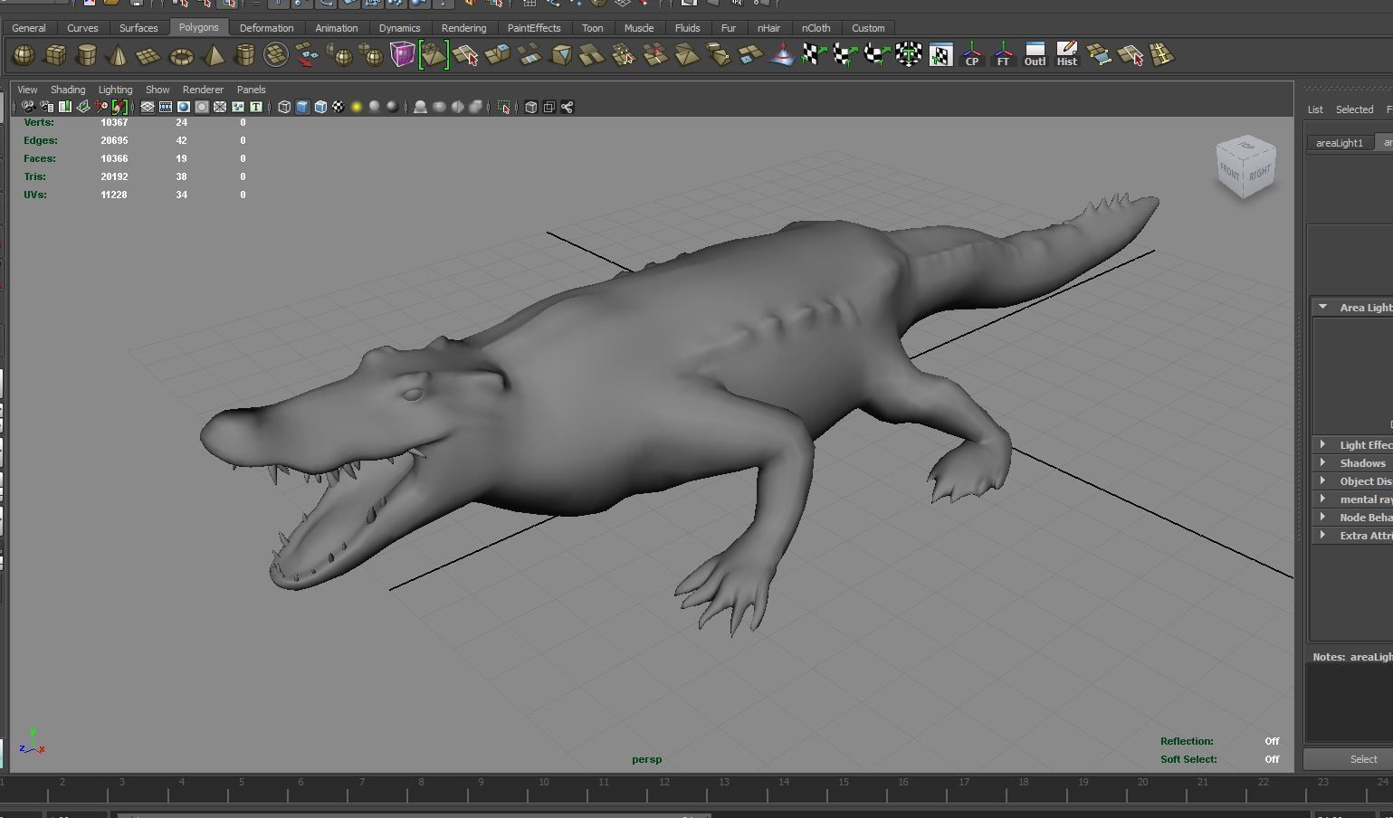 3D african crocodile alligator Low-poly 3D model_16