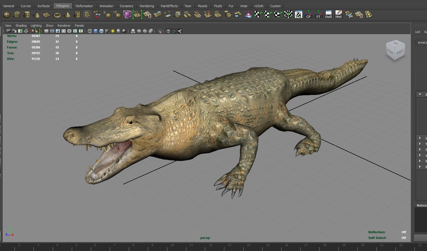 3D african crocodile alligator Low-poly 3D model_14
