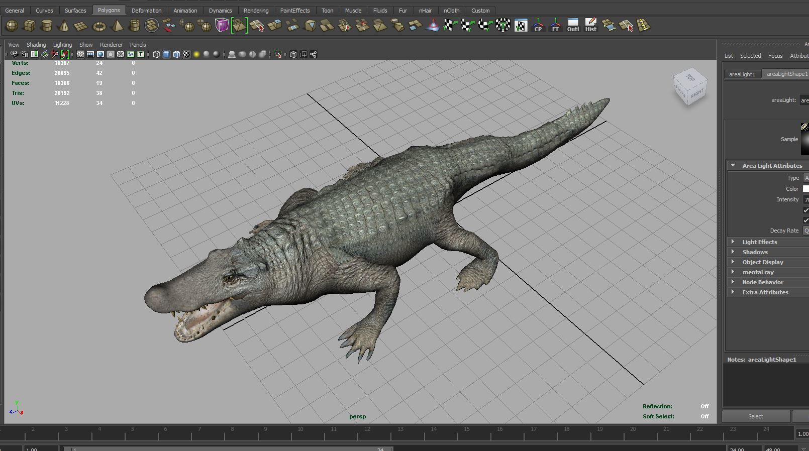 Crocodile 3D Models game ready low poly Low-poly 3D model_10