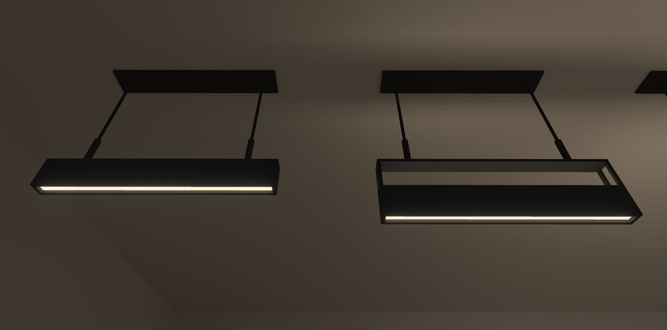Bar Ceiling Lamps Low-poly 3D model_2