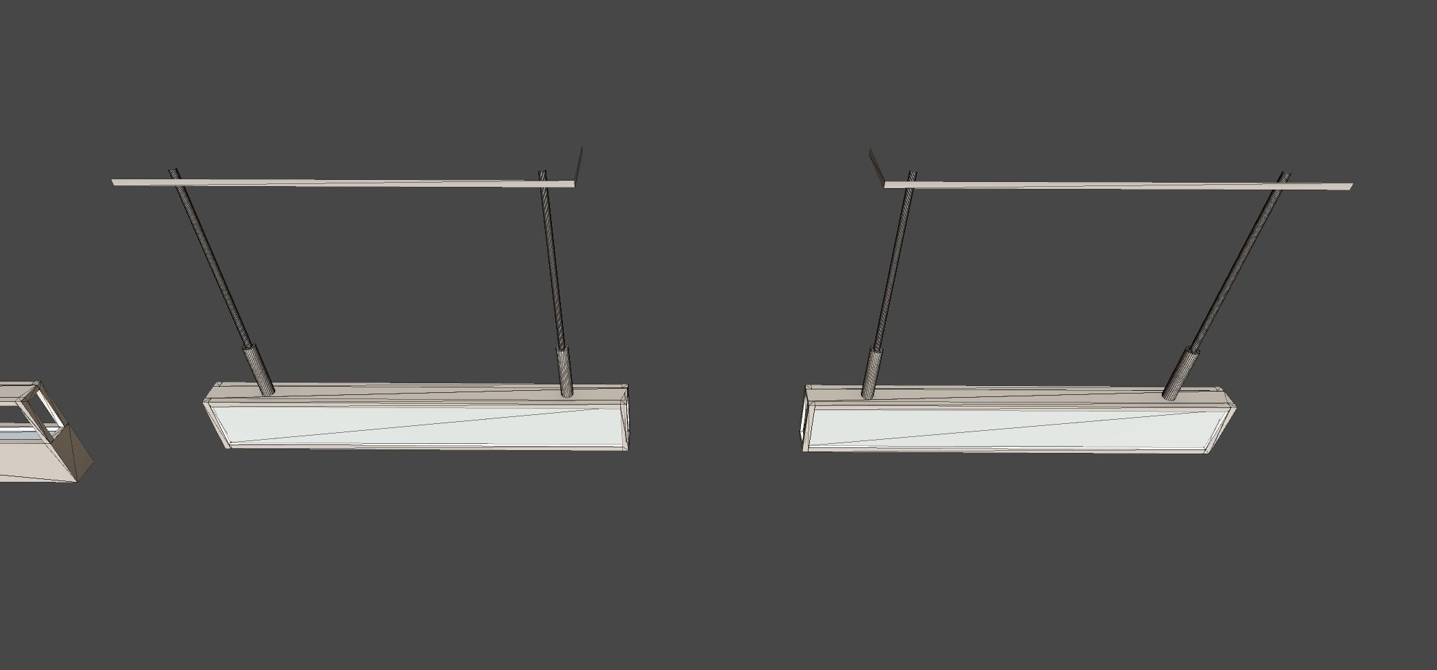 Bar Ceiling Lamps Low-poly 3D model_7