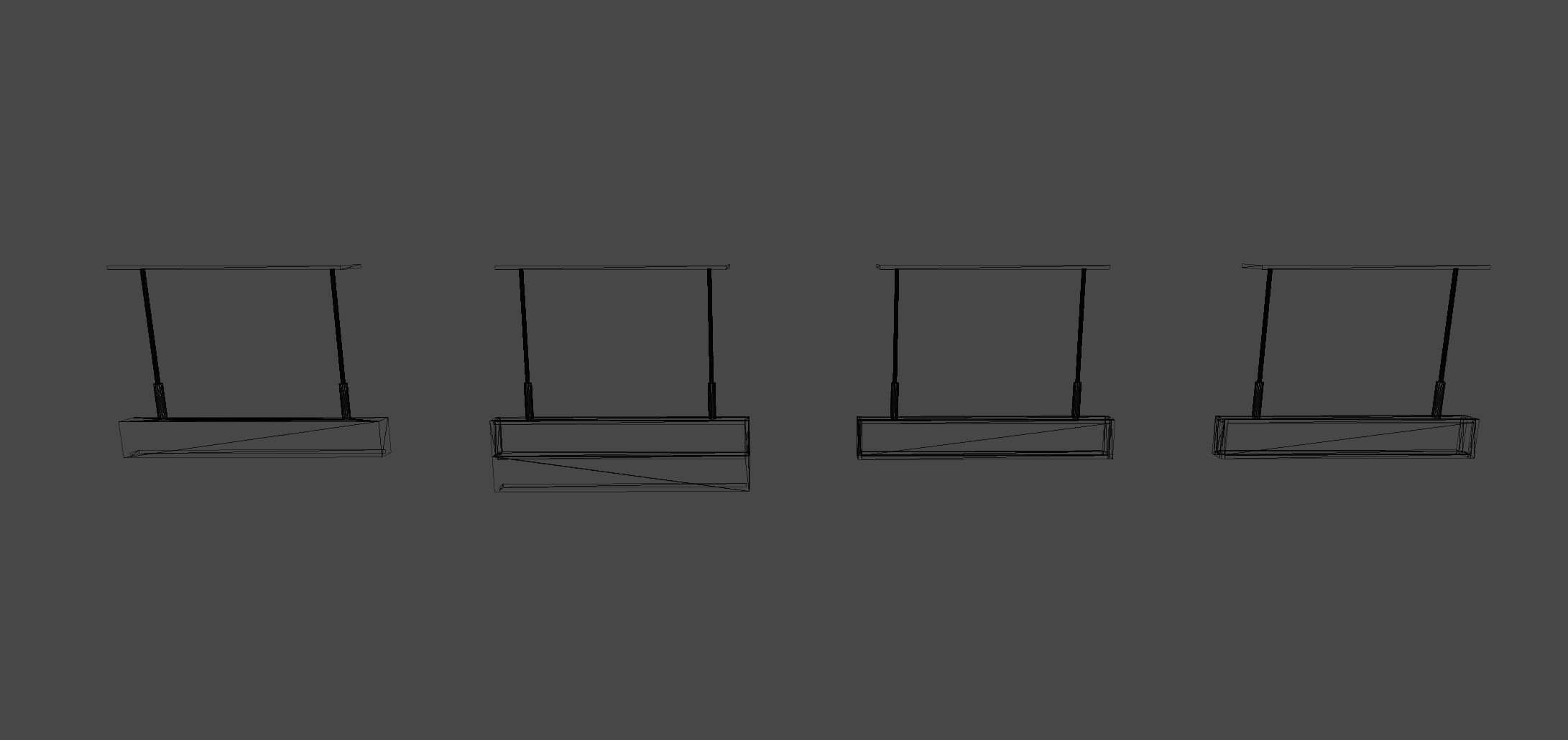 Bar Ceiling Lamps Low-poly 3D model_5