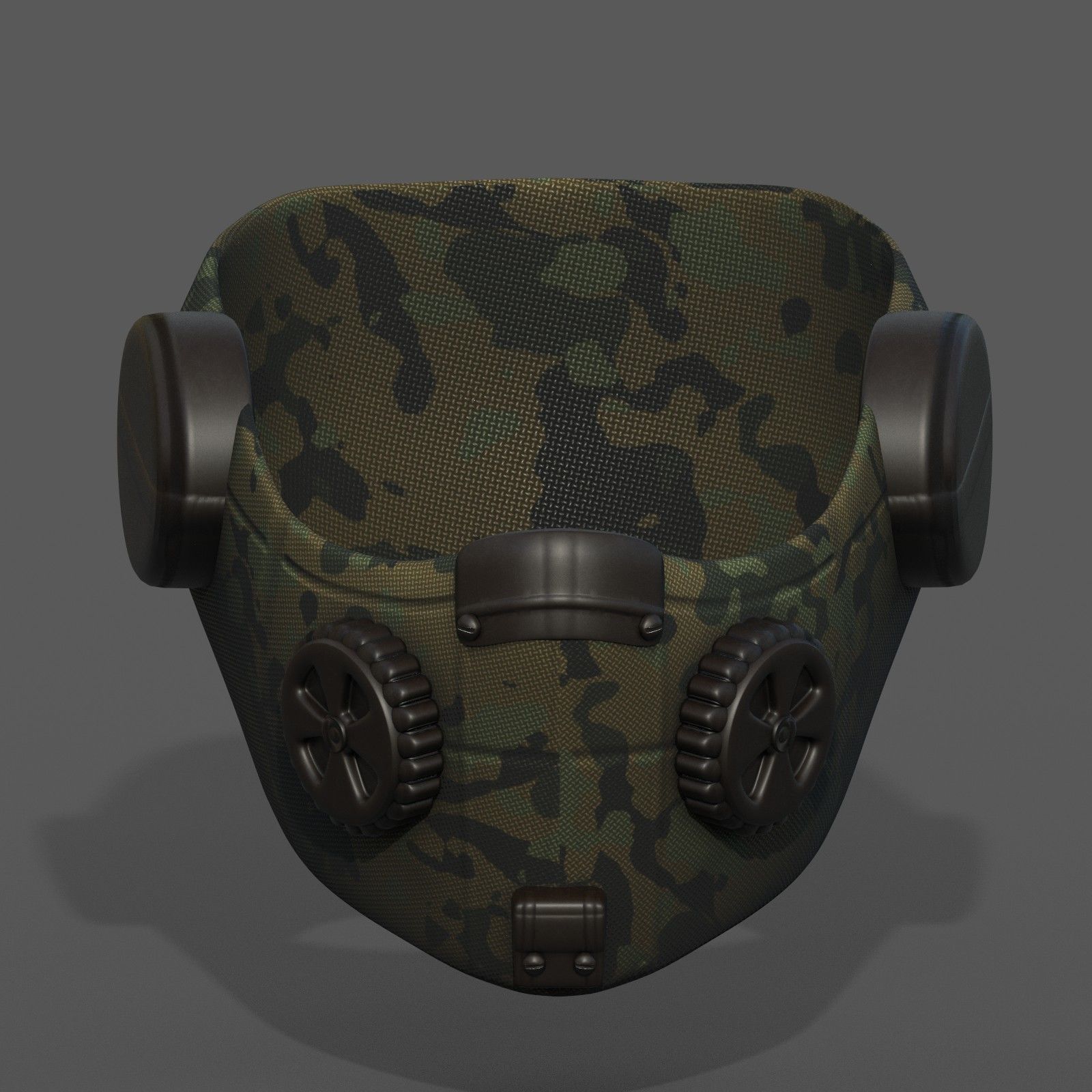 Gas mask respirator scifi futuristic 3d Artist  Low-poly 3D model_7