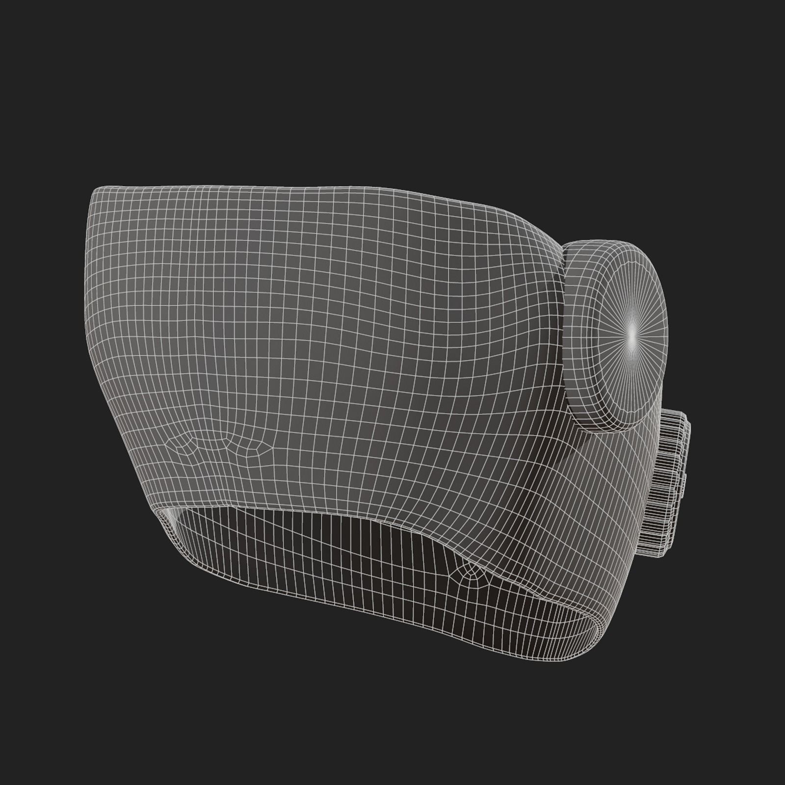 Gas mask respirator scifi futuristic 3d Artist  Low-poly 3D model_12