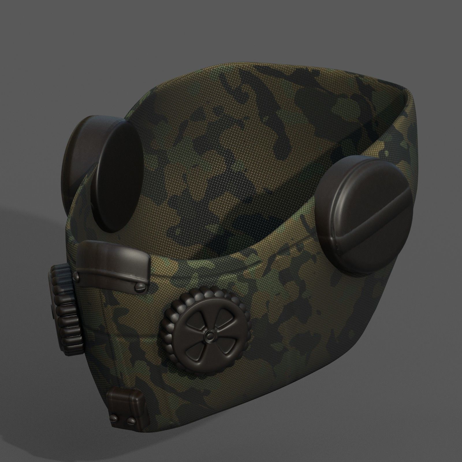 Gas mask respirator scifi futuristic 3d Artist  Low-poly 3D model_4