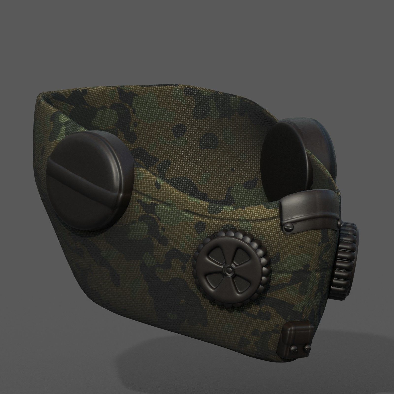 Gas mask respirator scifi futuristic 3d Artist  Low-poly 3D model_5