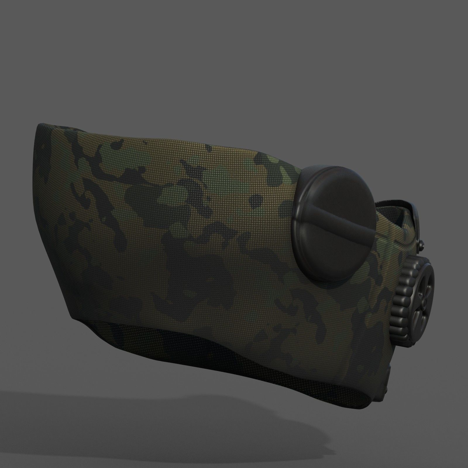 Gas mask respirator scifi futuristic 3d Artist  Low-poly 3D model_6