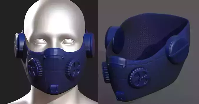 Gas mask respirator scifi military futuristic technology 
