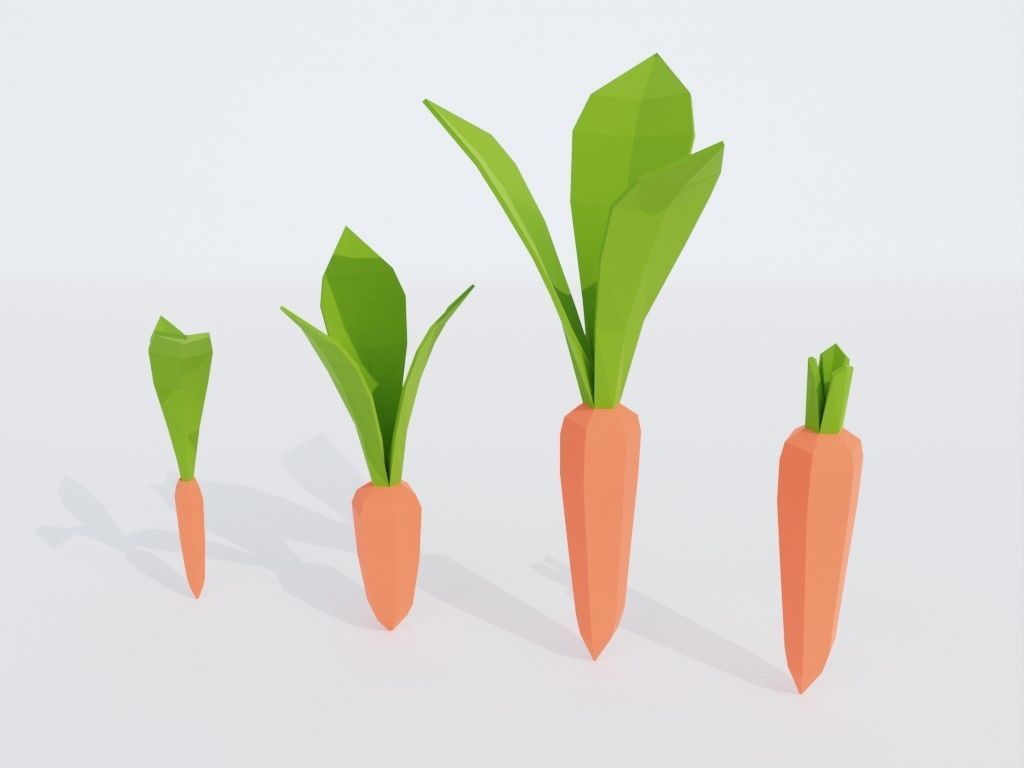 Low poly set of vegetables Low-poly 3D model_29