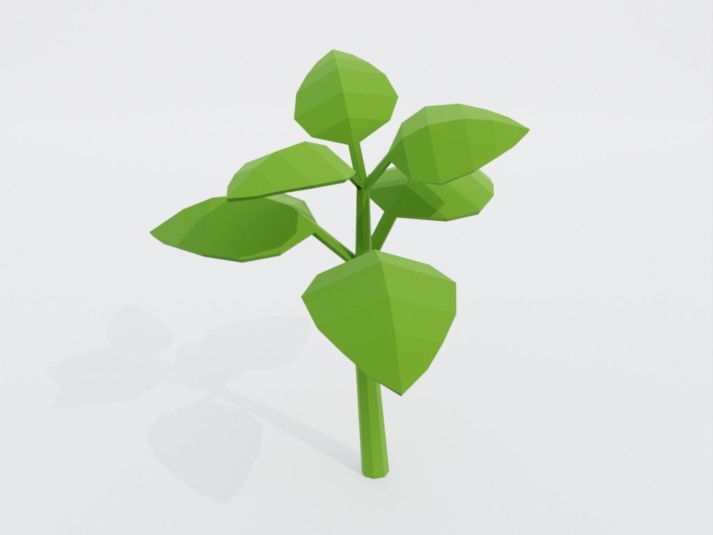Low poly set of vegetables Low-poly 3D model_13