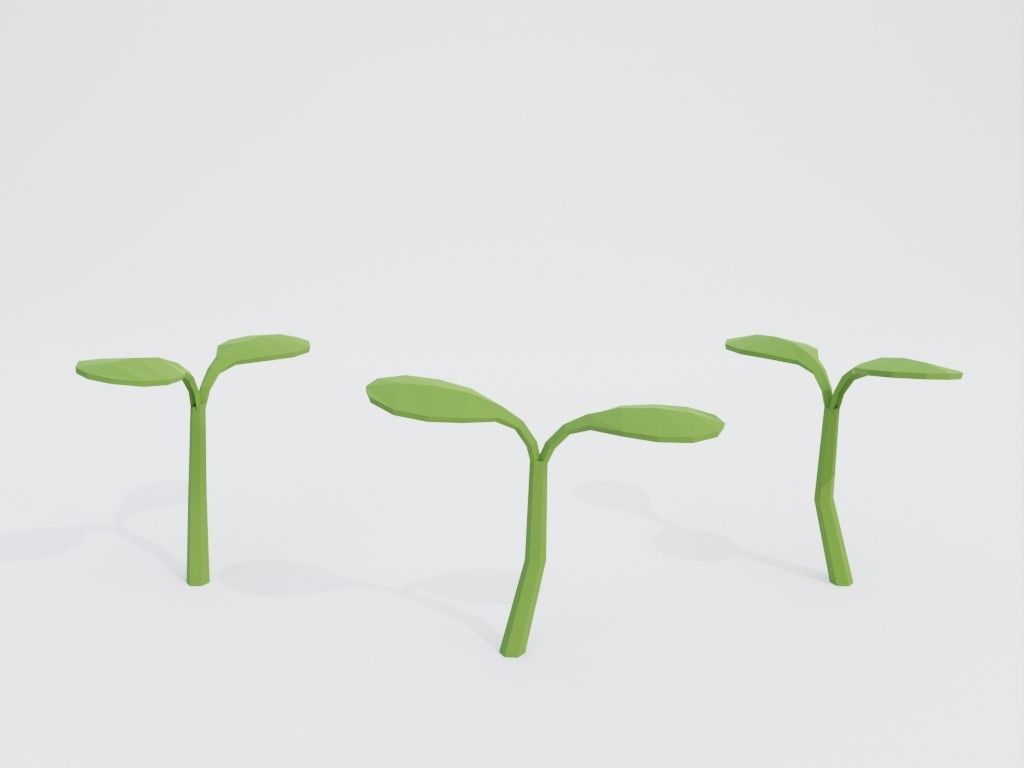 Low poly set of vegetables Low-poly 3D model_36