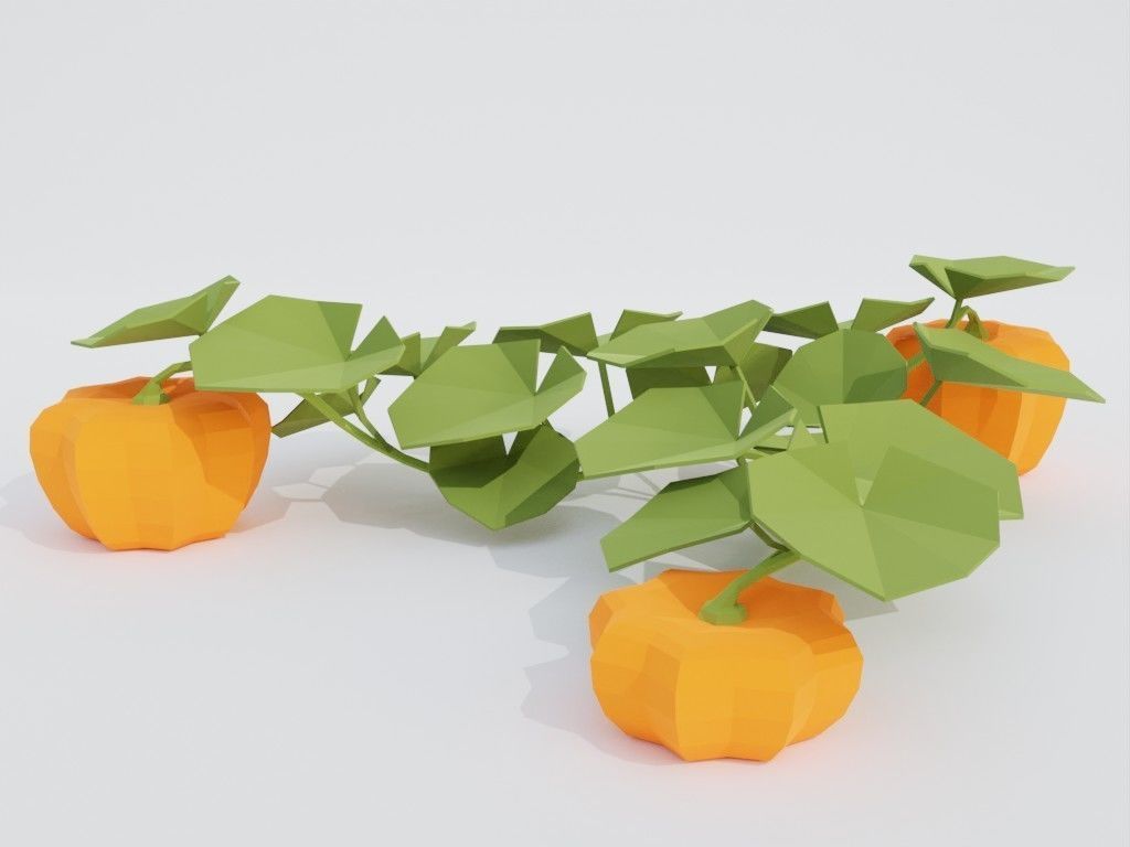 Low poly set of vegetables Low-poly 3D model_48