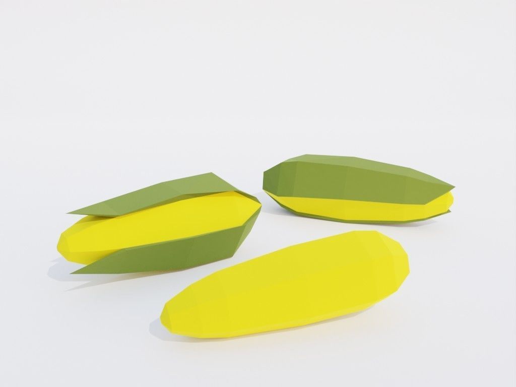 Low poly set of vegetables Low-poly 3D model_31