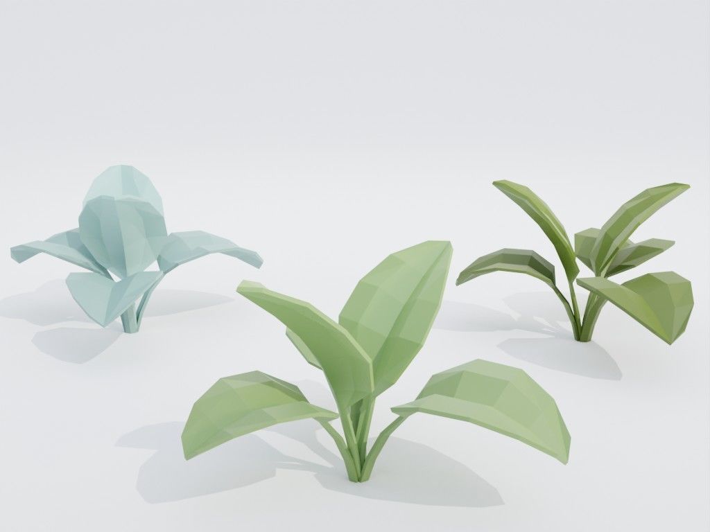 Low poly set of vegetables Low-poly 3D model_27