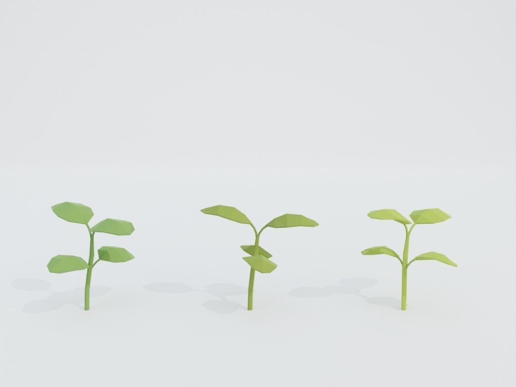 Low poly set of vegetables Low-poly 3D model_40