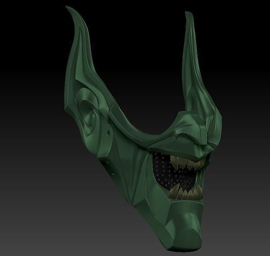 Green Goblin Covid Face mask with filter 3d print ready 3D print model