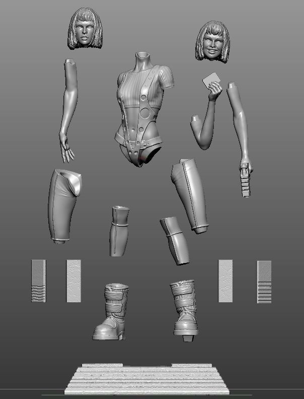 Leeloo 5th Element 3D print model_7