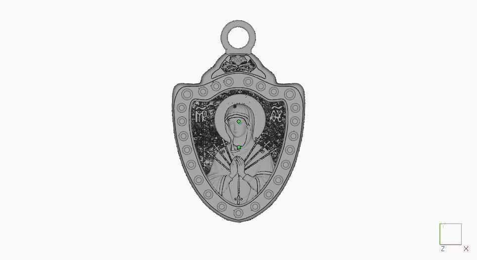 Mary mother of Jesus 3D print model_6