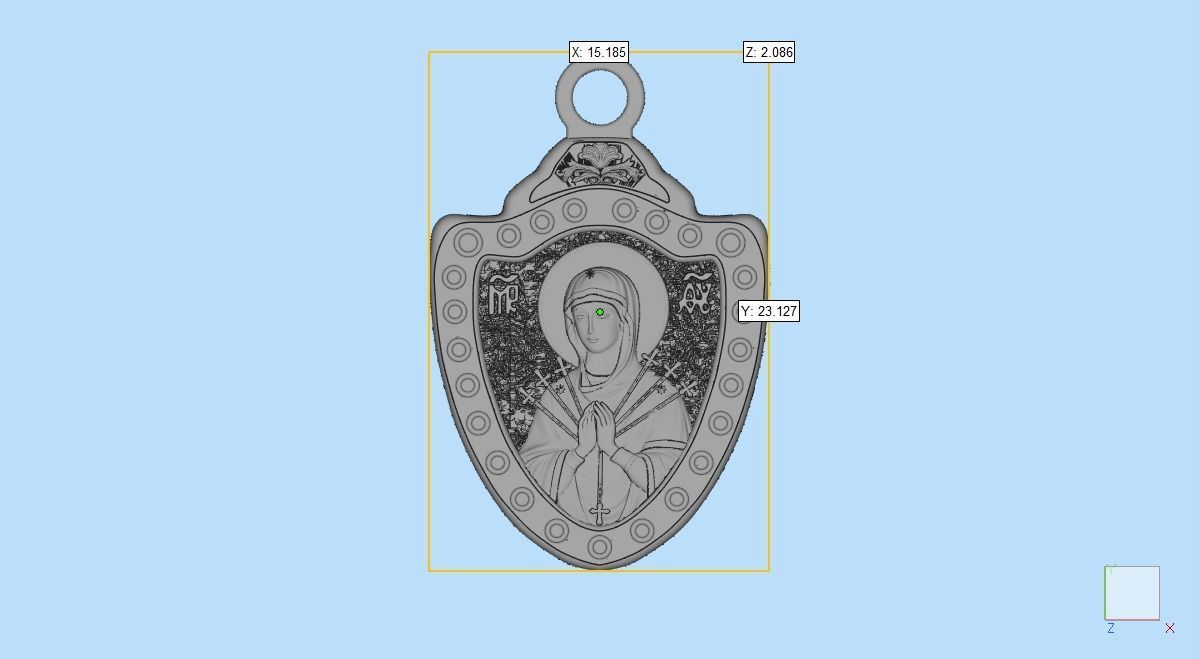 Mary mother of Jesus 3D print model_4