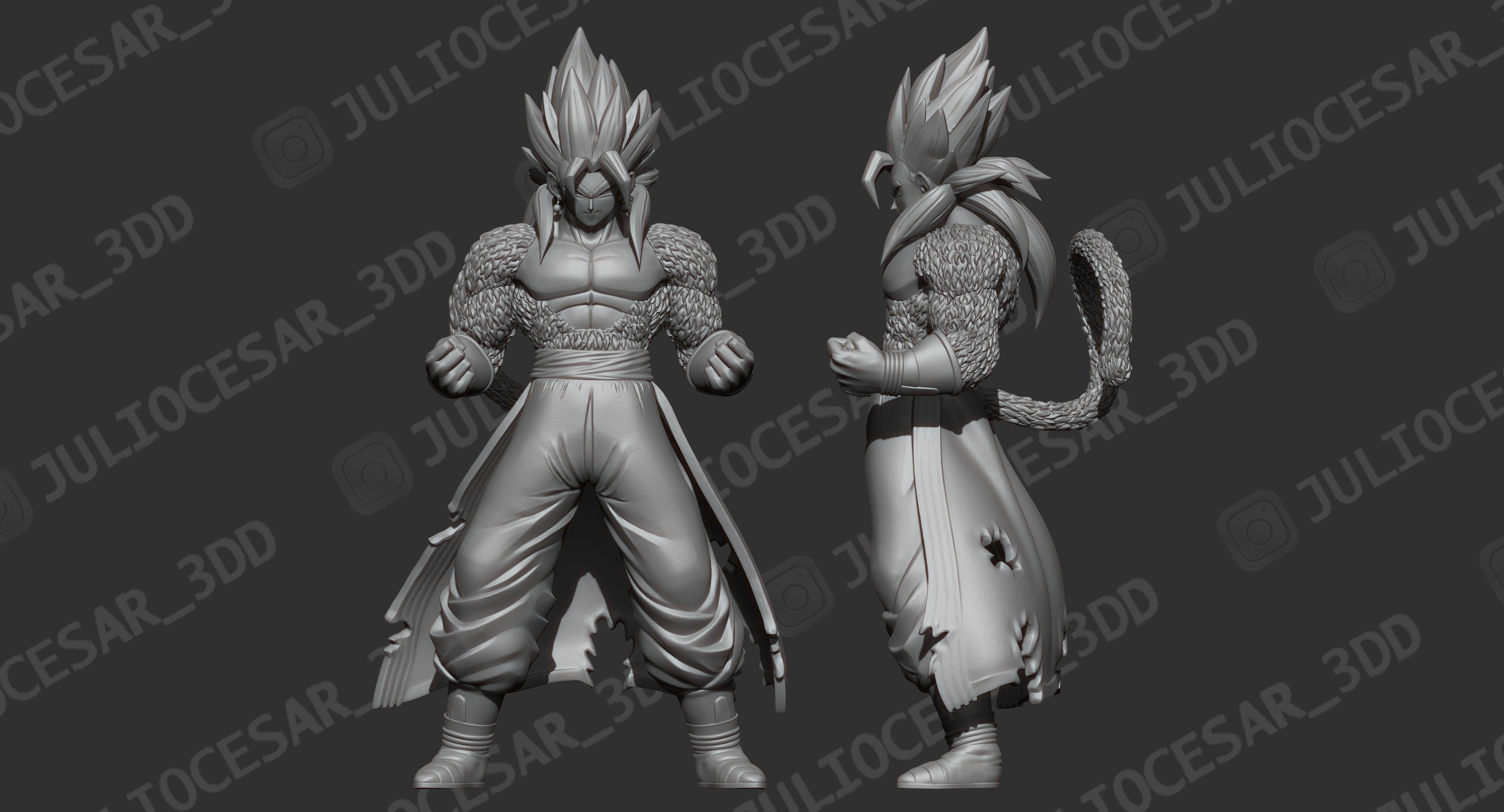 Dragon ball - Vegito Xeno ssj4 time patrol 3D print model_1