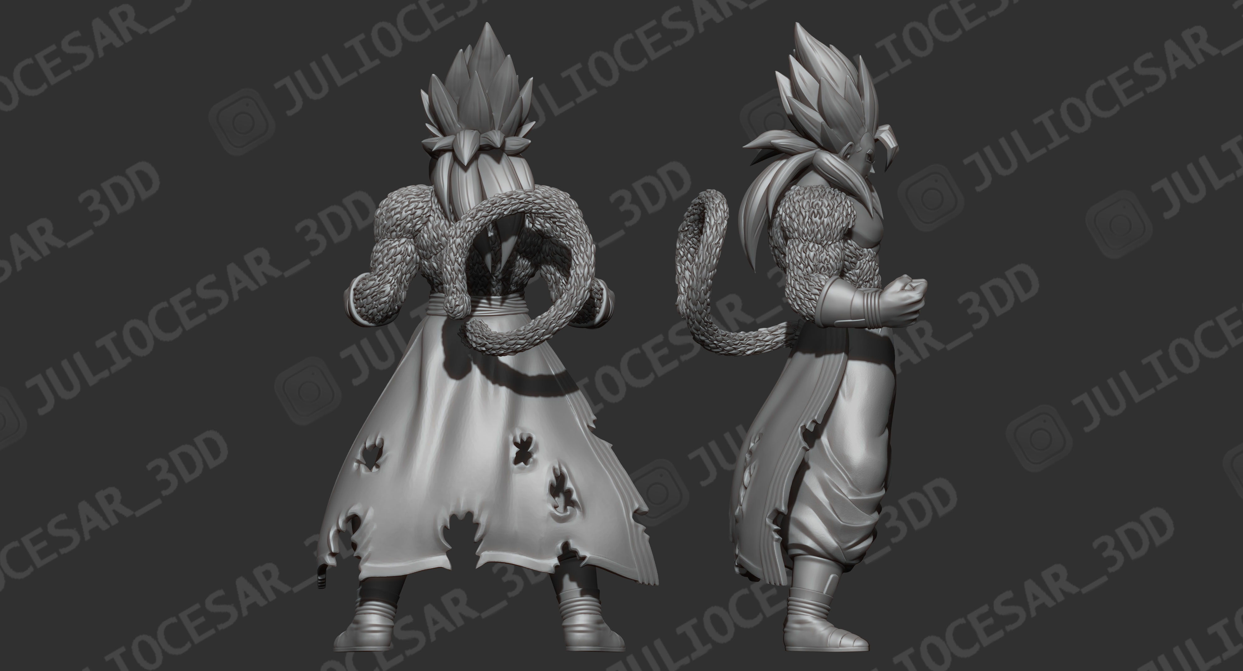 Dragon ball - Vegito Xeno ssj4 time patrol 3D print model_2
