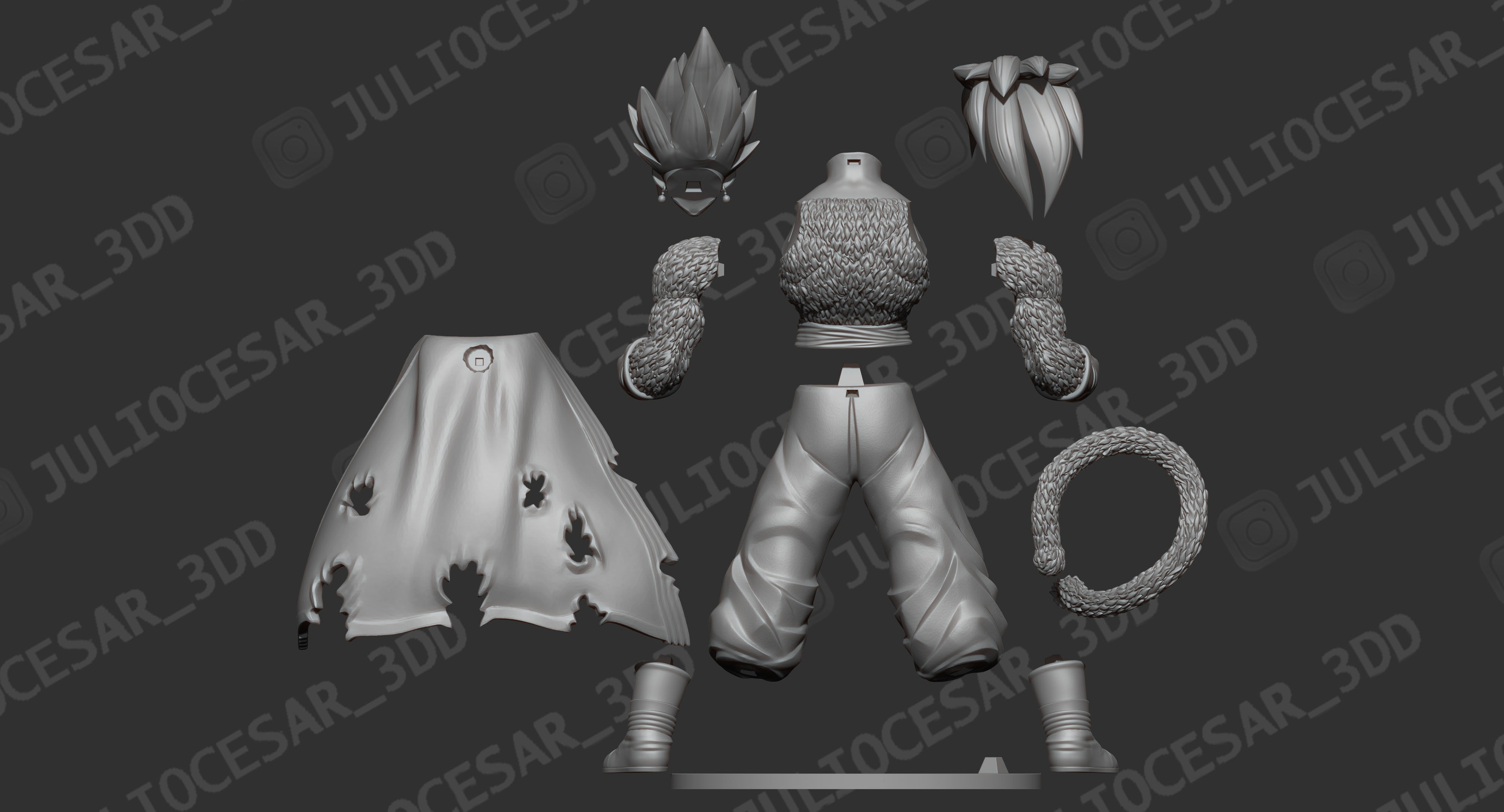 Dragon ball - Vegito Xeno ssj4 time patrol 3D print model_4