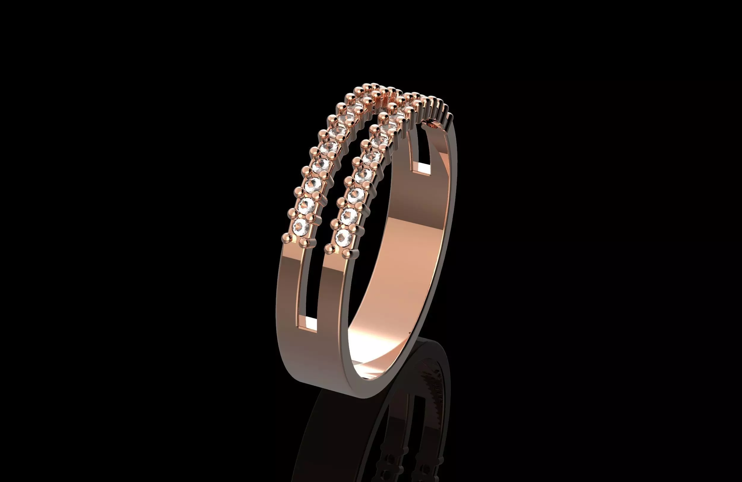 Double Ring 3D print model_0