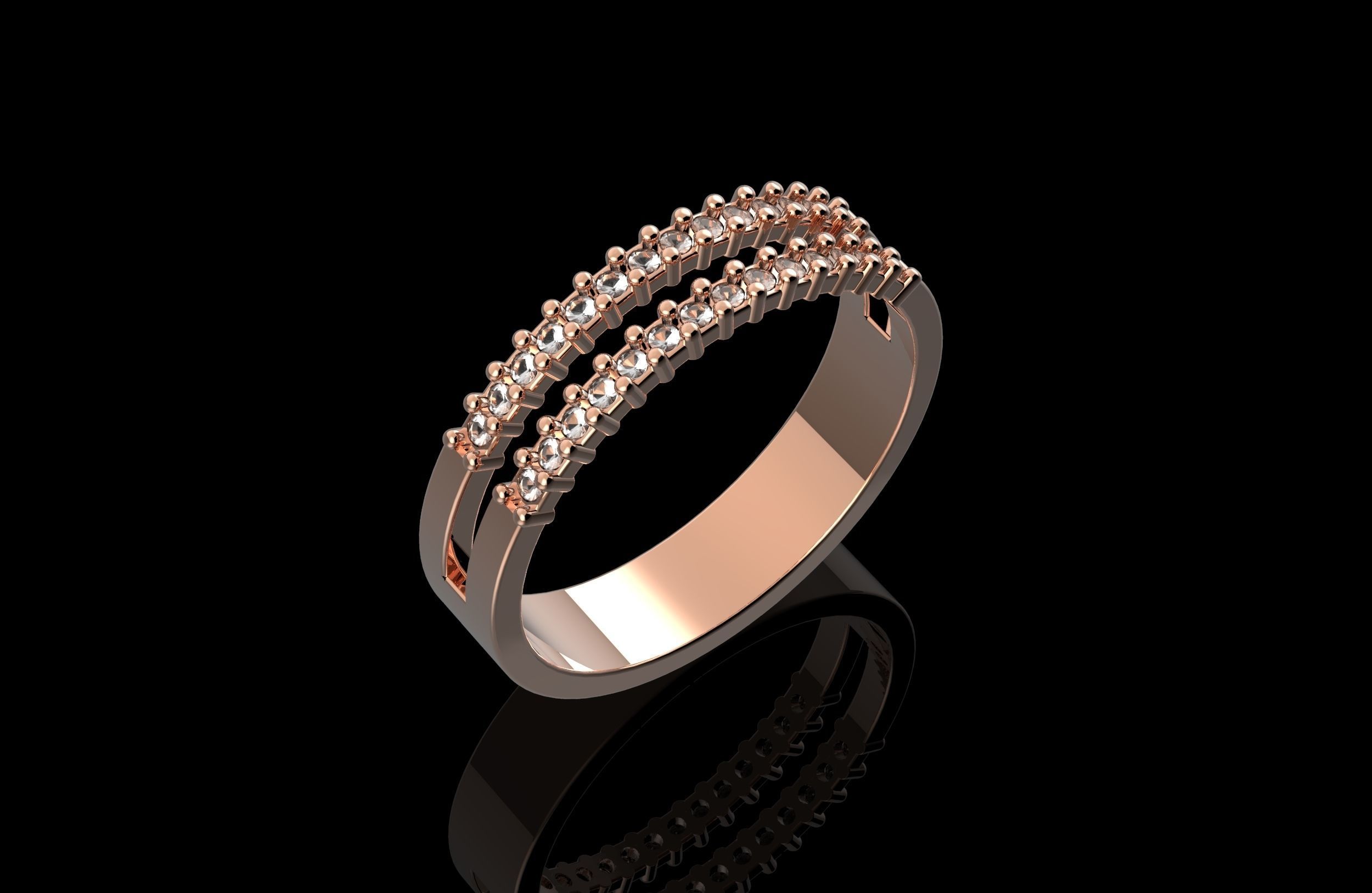 Double Ring 3D print model_7