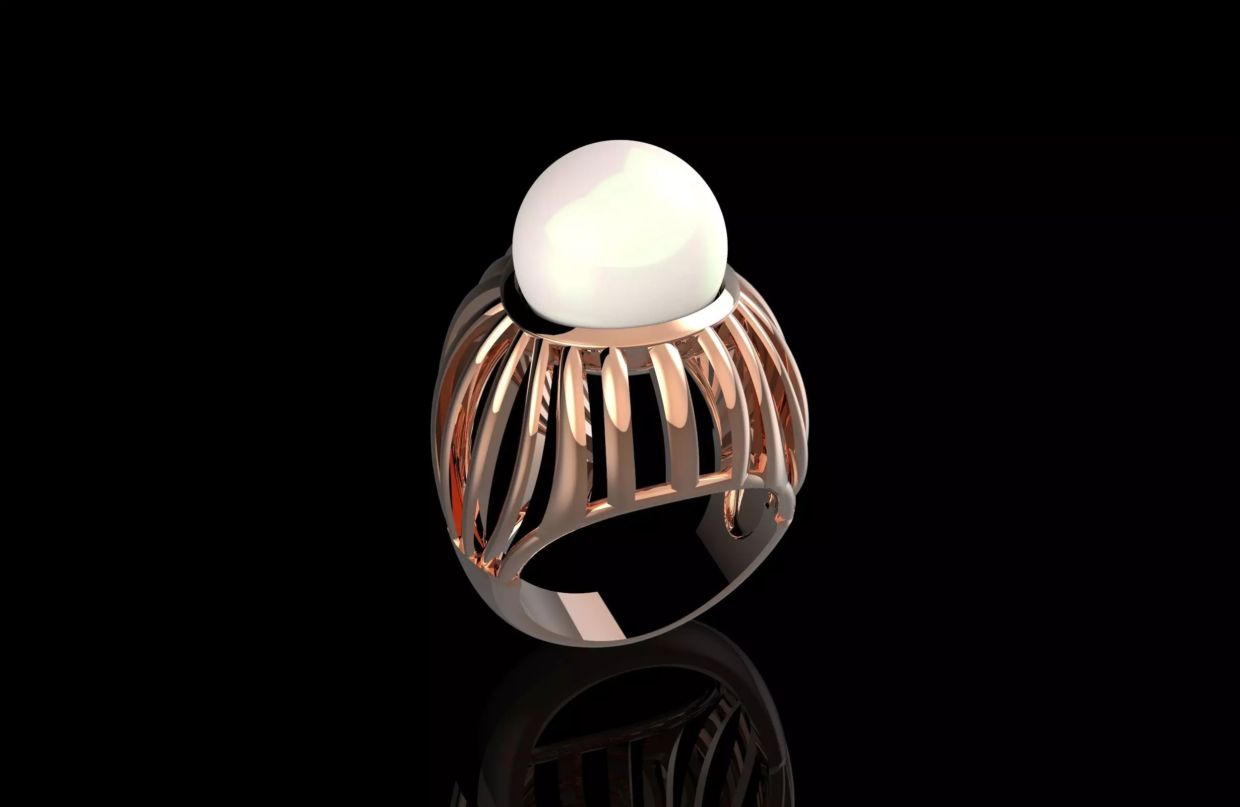 Modern Ring 3D print model_0