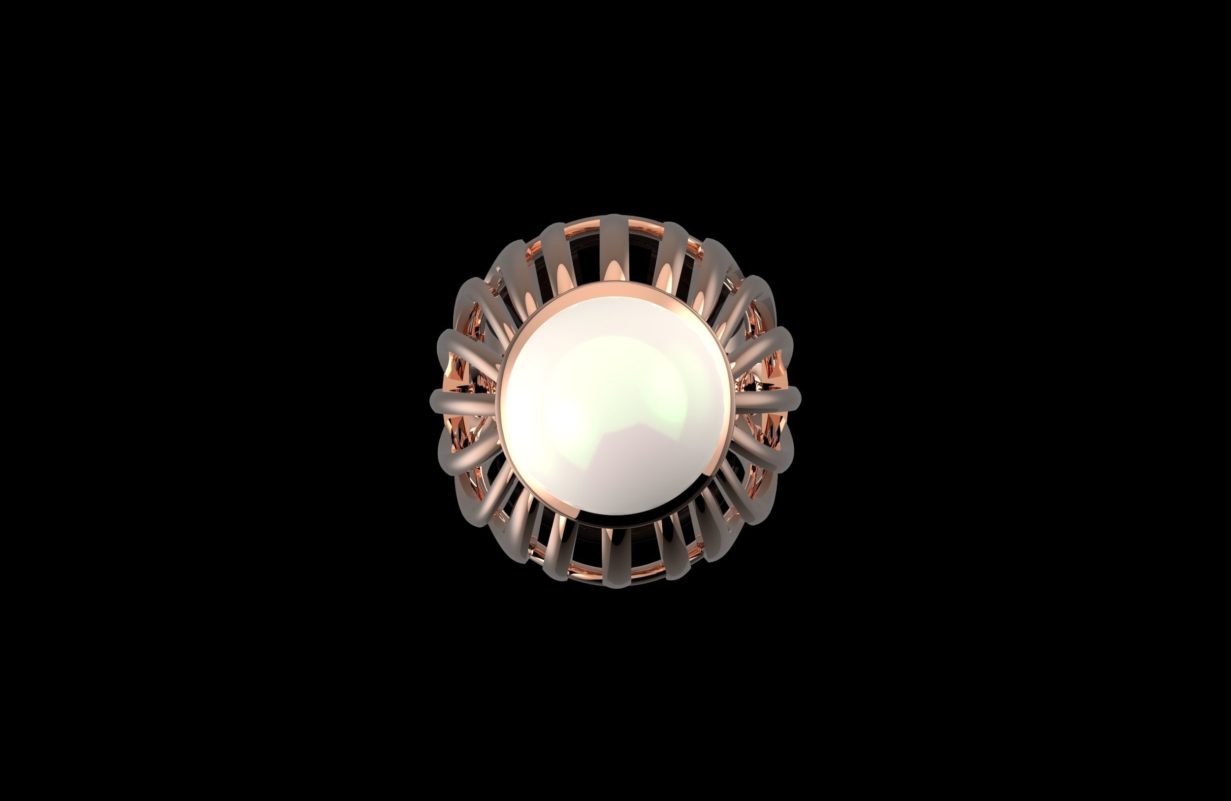 Modern Ring 3D print model_4