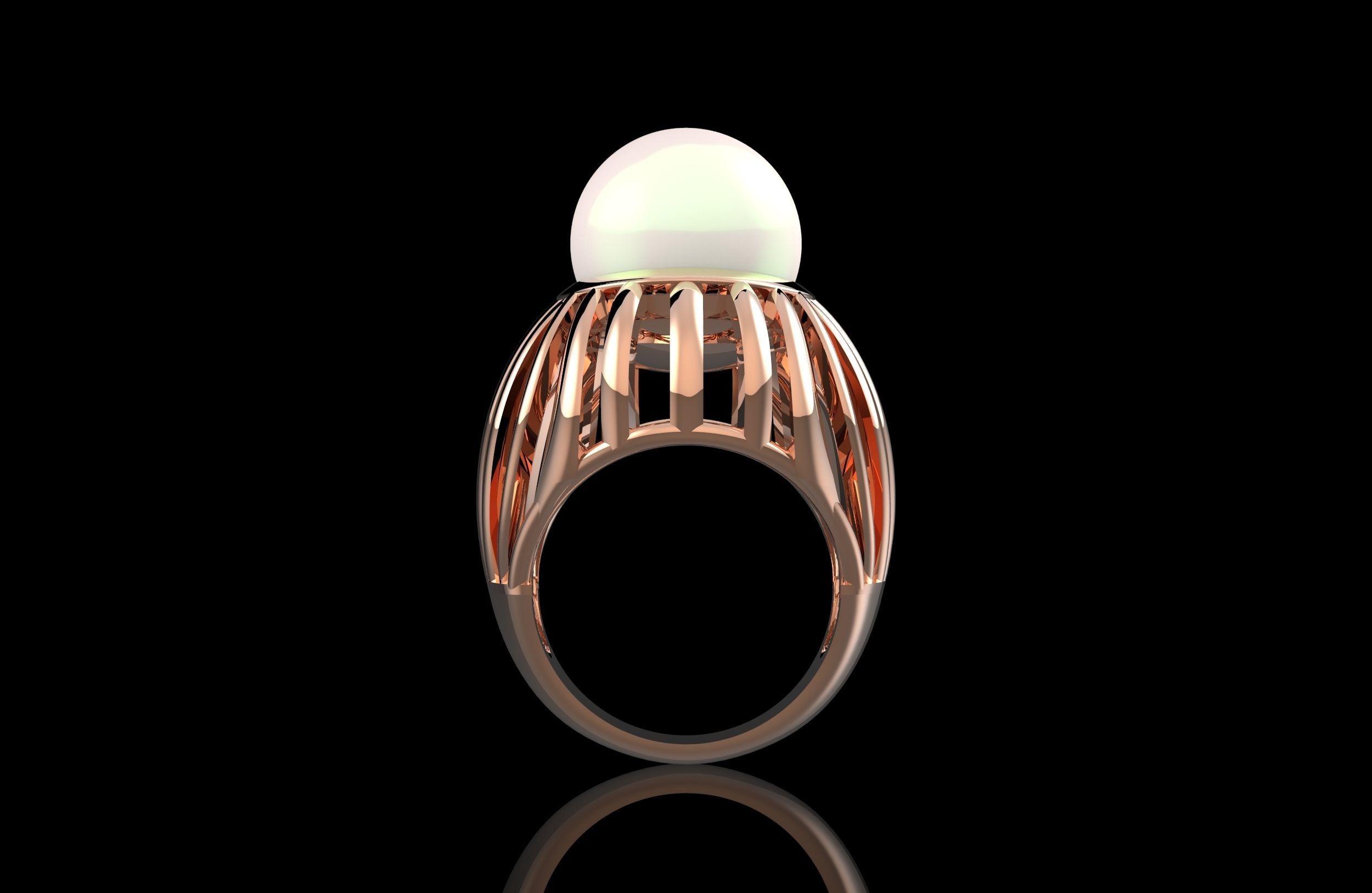 Modern Ring 3D print model_2