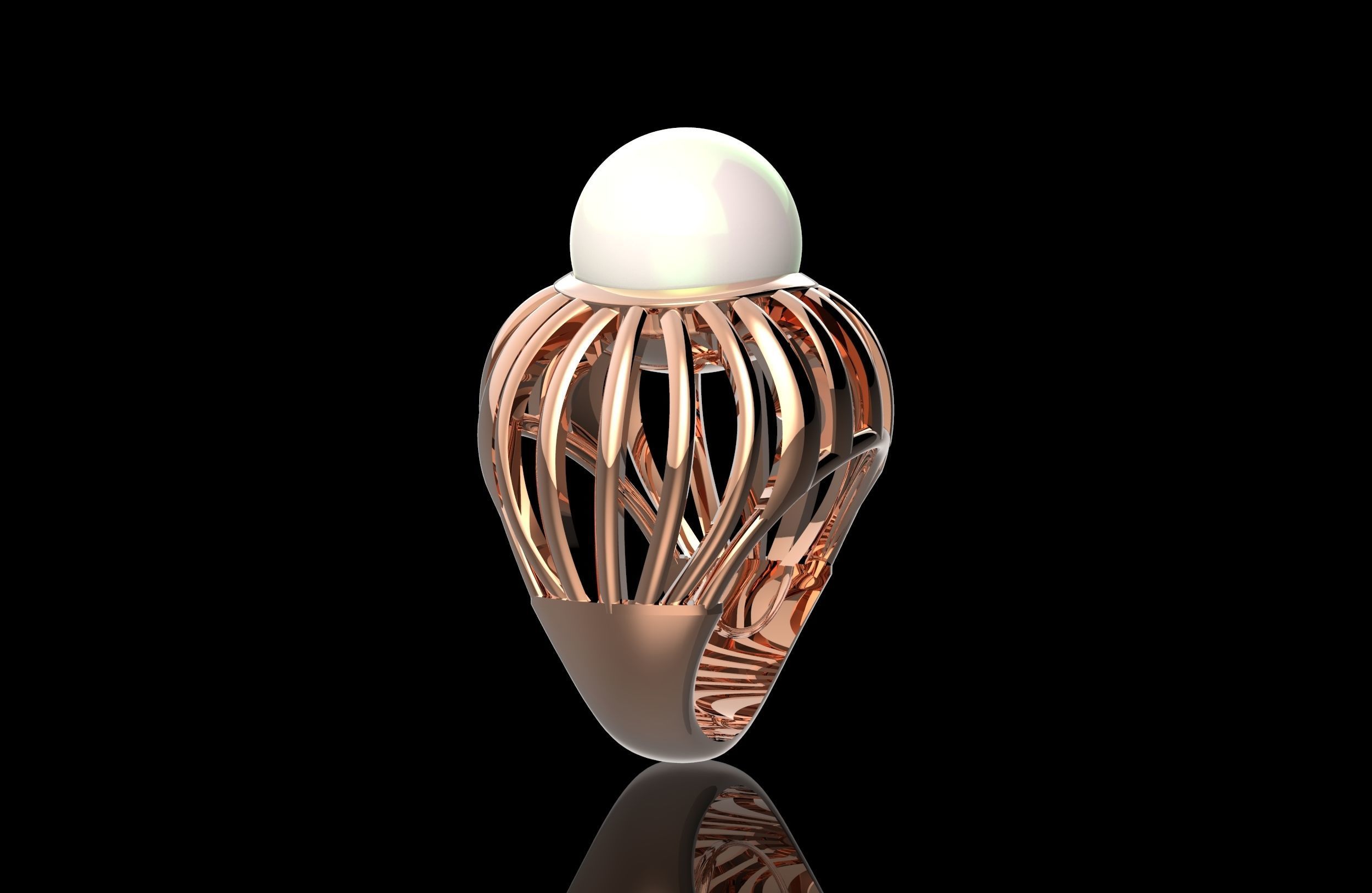 Modern Ring 3D print model_7