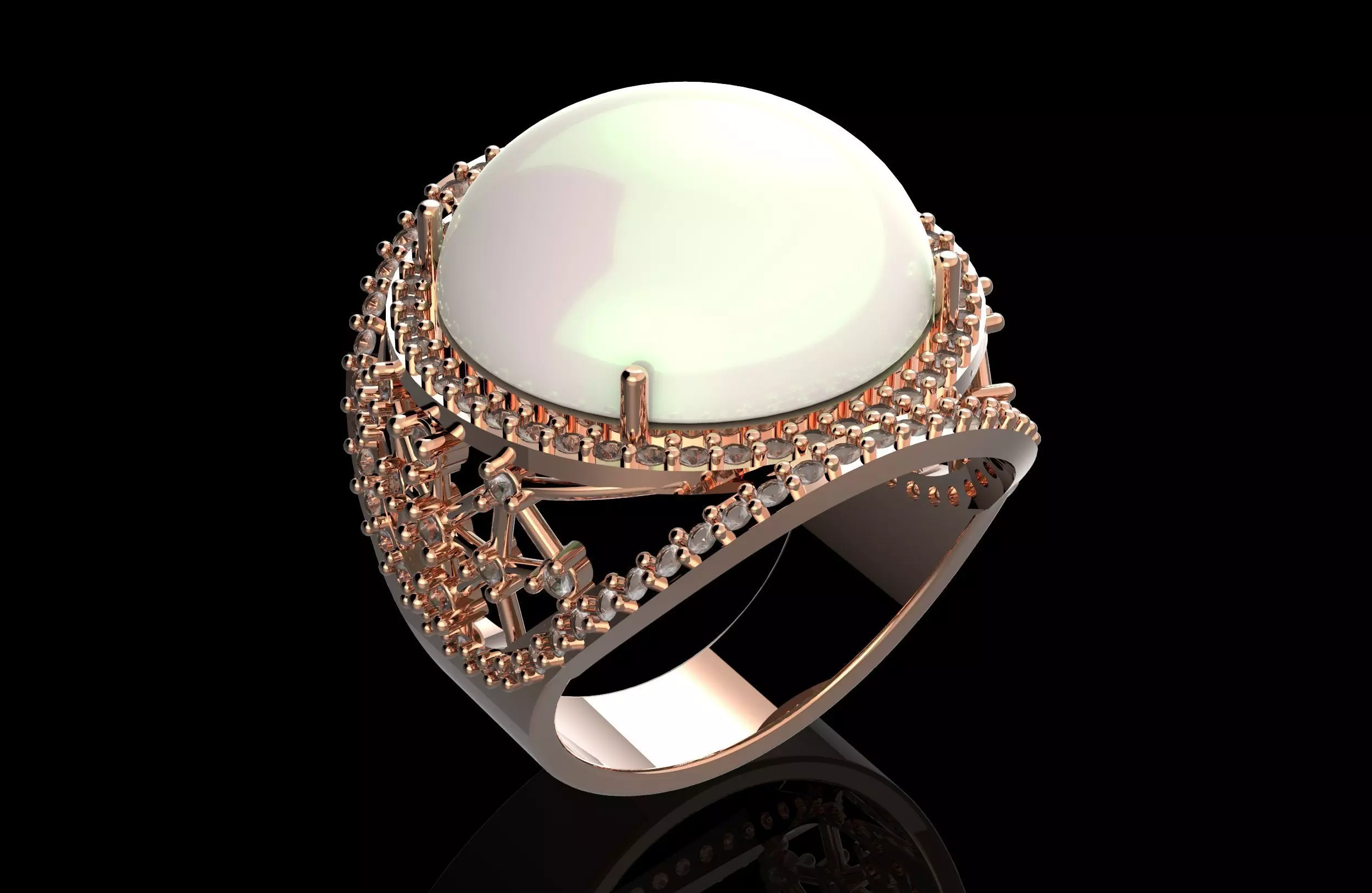 Modern Ring 3D print model