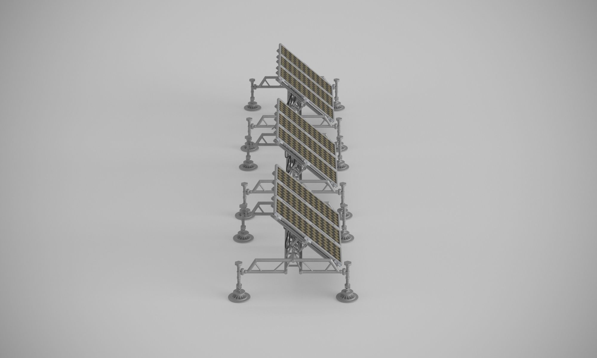 Martian base with rover and solar panels 3D model_22