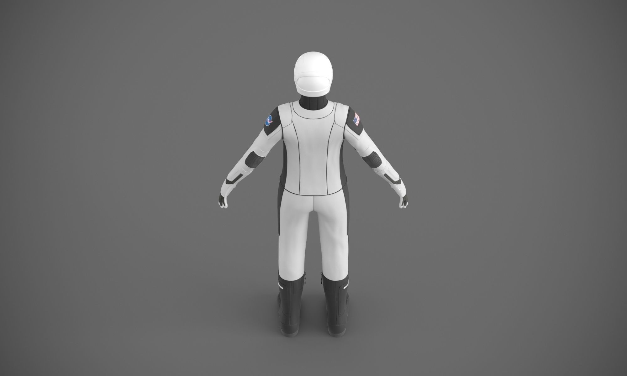 SpaceX spacesuit martian suit astronaut 3D model_8