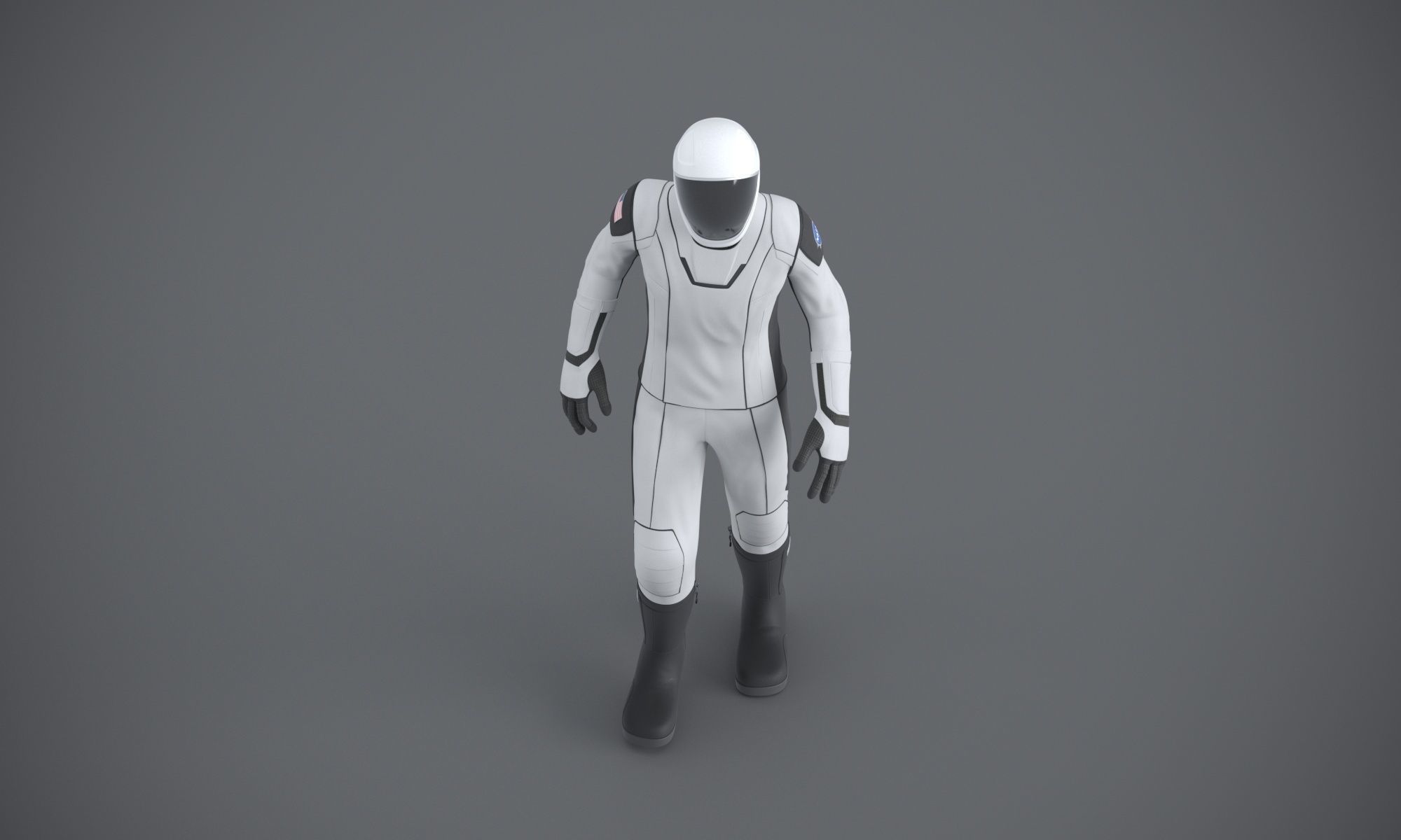 SpaceX spacesuit martian suit astronaut 3D model_10