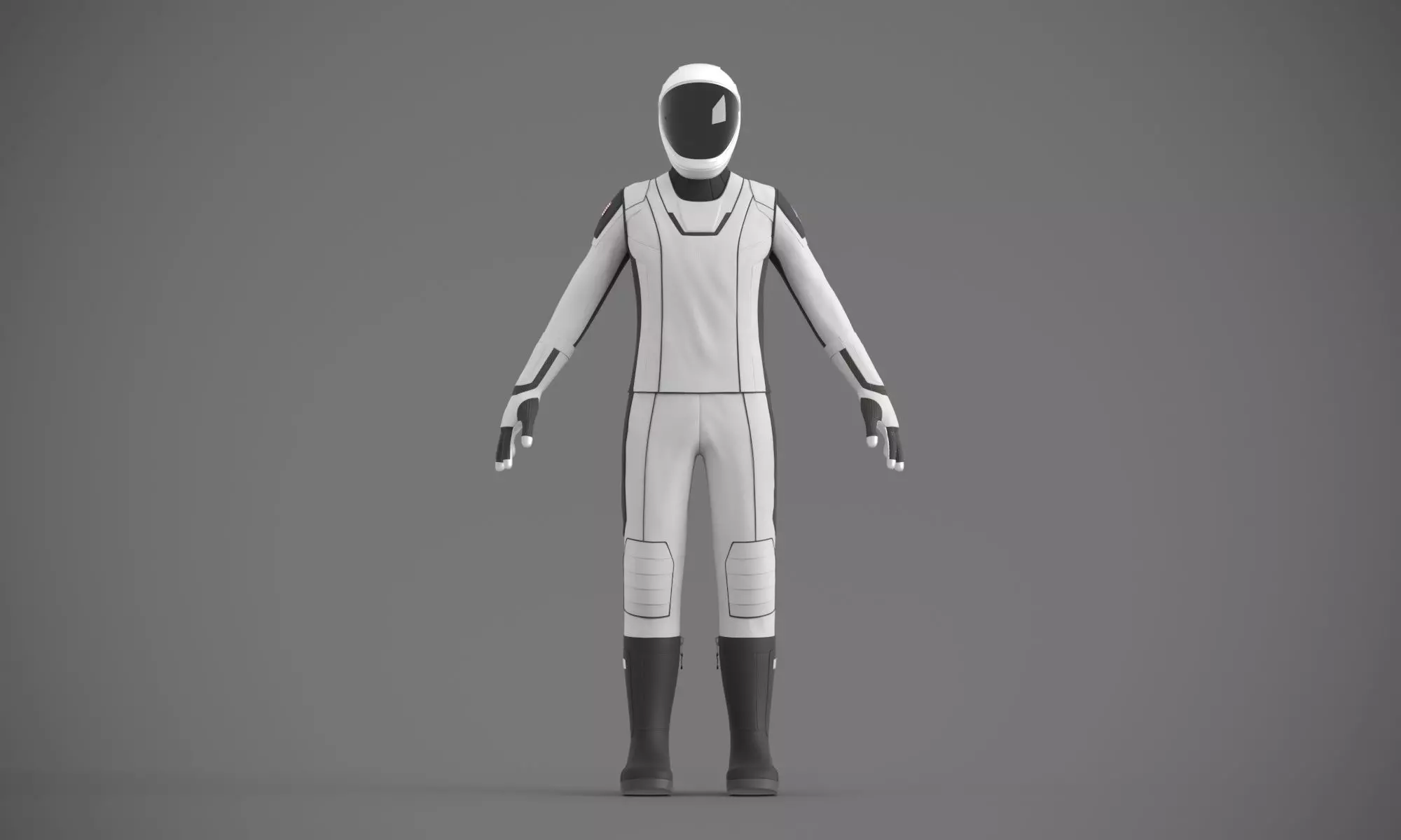 SpaceX spacesuit martian suit astronaut 3D model_0